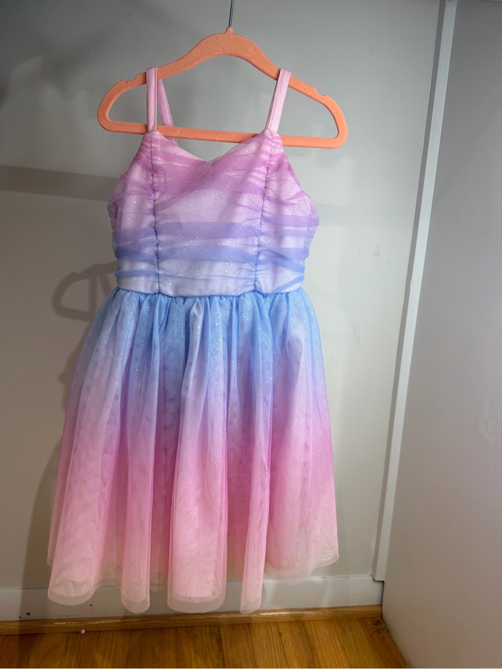 Cat & Jack Girls Dress Pink & Blue Size XS (4/5) Like New